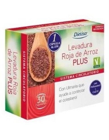 Levadura Roja De Arroz Plus  30 Cápsulas  Envase 30 Cápsulas(30 Días) de Dielisa®