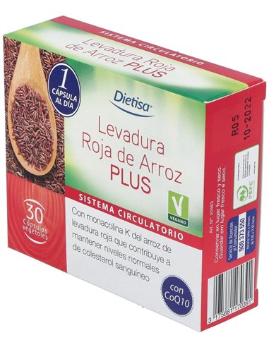 Levadura roja de arroz Plus  30 cápsulas