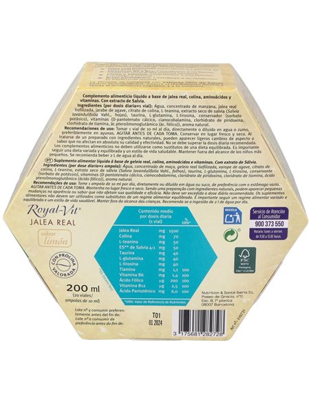 Jalea Real Royal Vit Mente Activa 20Viales de Dietisa (Dielisa)