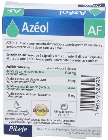Azeol Af 30 cápsulas de Pileje