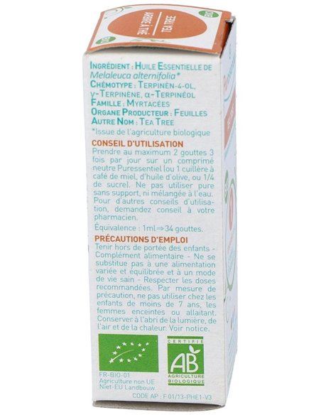 Arbol Del Te Aceite Esencial 10Ml. Bio de Puressentiel
