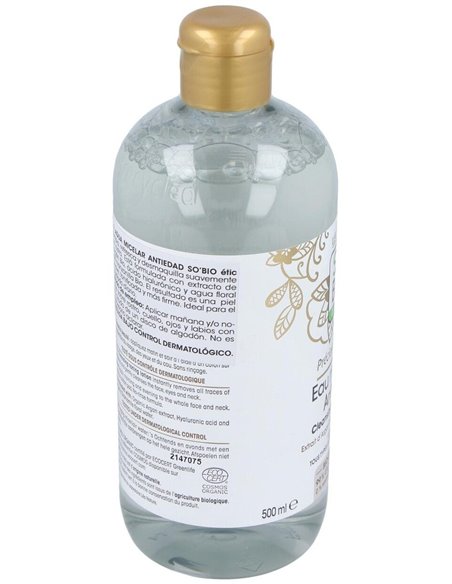 Agua Micelar Antiedad Hialuronico-Argan 500Ml. Bio de So´Bio Etic