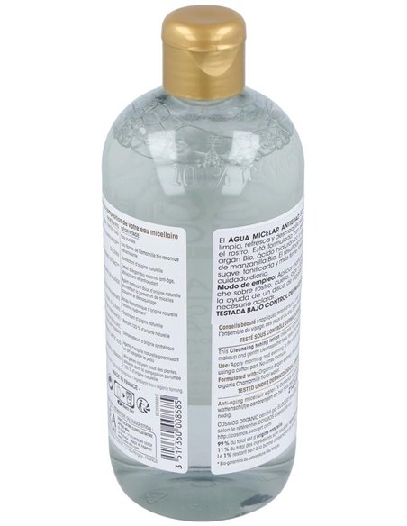Agua Micelar Antiedad Hialuronico-Argan 500Ml. Bio de So´Bio Etic