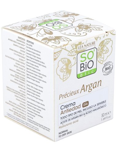 Crema De Dia Antiedad Hialuronico-Argan 50Ml. Bio de So´Bio Etic