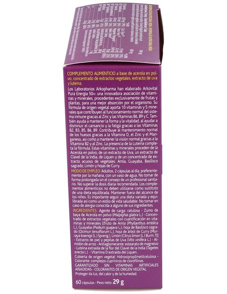 Arkovital Pura Energia Senior +50 60Cap. de Arkopharma