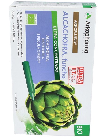 Arkofluido Alcachofa+Hinojo 20Amp. Bio de Arkopharma