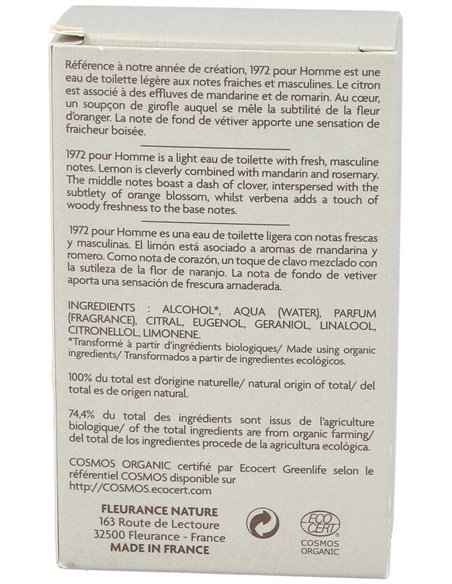 Perfume Hombre 1972 Spray 50Ml. de Fleurance Nature