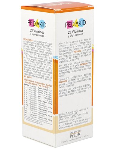Pediakid 22 Vitaminas-Oligoelementos Jarabe 125Ml. de Ineldea