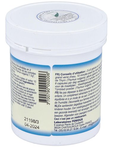 Thym (Tomillo) 200Cap. de Fenioux