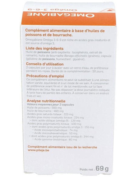 Omegabiane Omega 3-6-9 100Cap. de Pileje