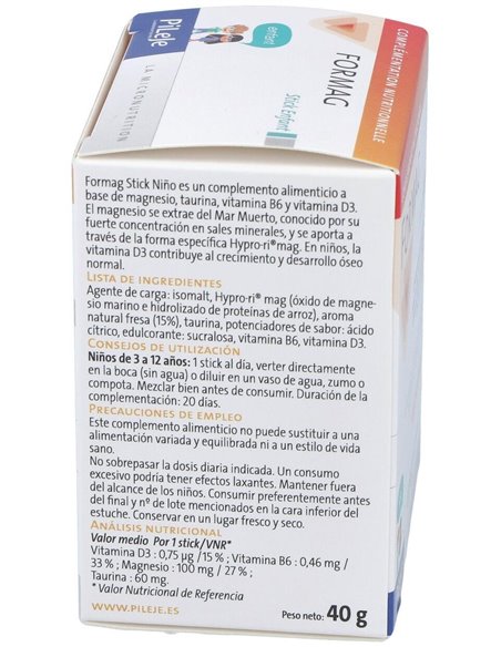 Formag Infantil Sabor Fresa 20Stick de Pileje