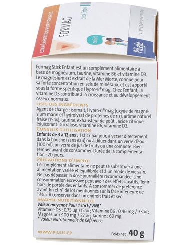 Formag Stick Niño 20 sticks de Pileje