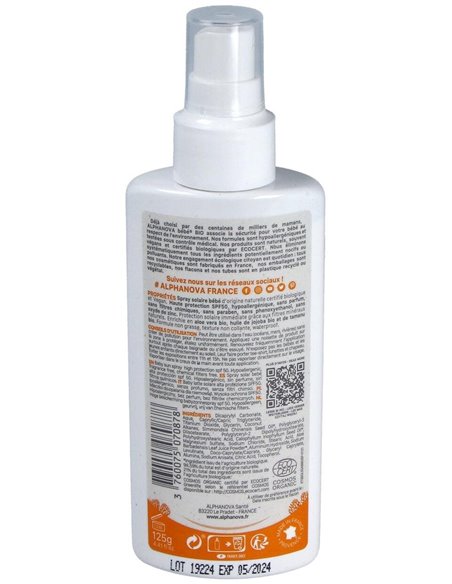 Solar Spf50 Bebe125Gr. Bio de Alphanova