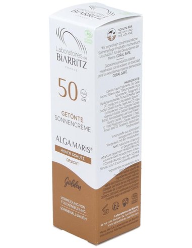 Crema Facial Color Dorado Spf50 50Ml. de Alga Maris - Lab. Biarritz
