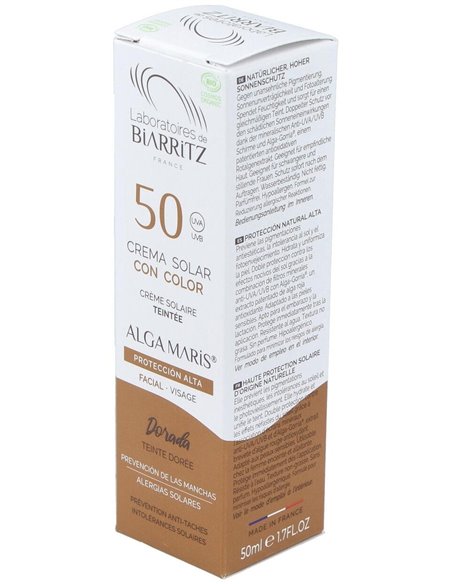 Crema Facial Color Dorado Spf50 50Ml. de Alga Maris - Lab. Biarritz