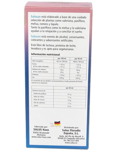 Salusan Sedante 250Ml de Salus