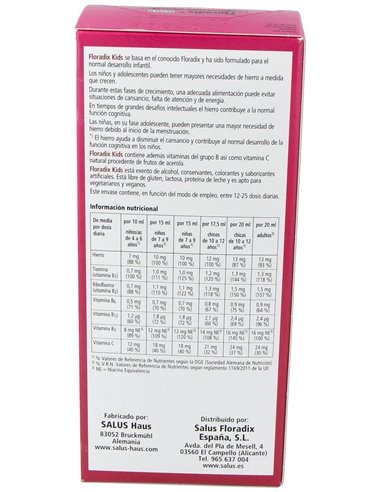 Floradix Kids 250Ml. de Salus