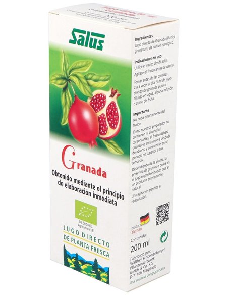 Jugo De Granada 200Ml. Schoenenberger de Salus