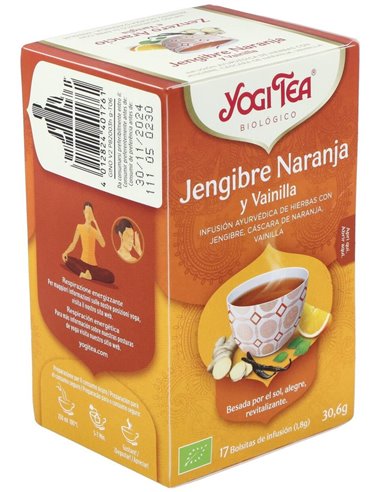 Yogi Tea Jengibre, Naranja Y Vainilla 17 X 1,8 G de Yogi Tea