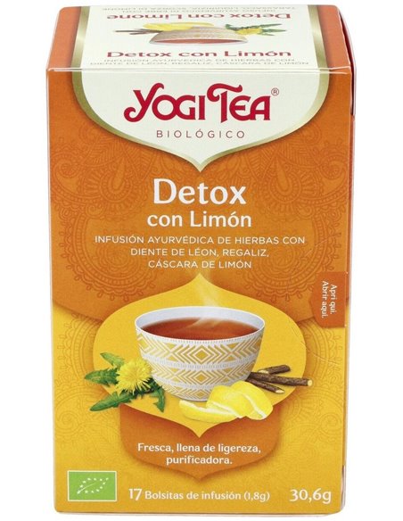 Yogi Tea Detox Con Limón 17 X 1,8 G de Yogi Tea
