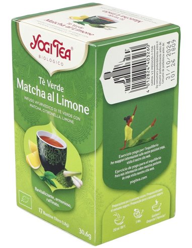 Yogi Tea Té Verde Matcha Limón 17 X 1,8 G de Yogi Tea