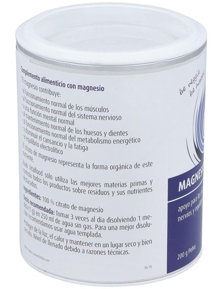 Citrato De Magnesio Polvo 200Gr. Sg Vegan de Raab Vitalfood