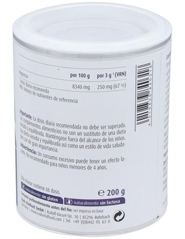 Magnesio citrato polvo, 200g de Raab Vitalfood