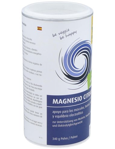 Magnesio Citrato polvo, bote 340g de Raab Vitalfood