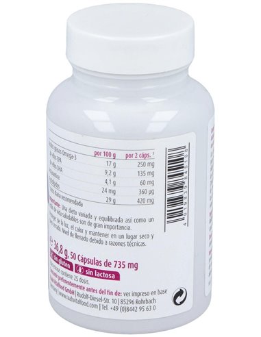 Aceite de Krill forte, 50 cápsulas de Raab Vitalfood