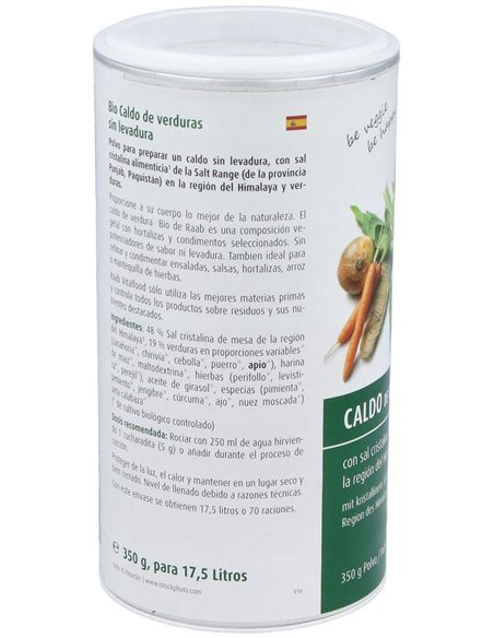 Caldo De Verduras Sin Levadura Bote 350Gr. Bio Sg de Raab Vitalfood
