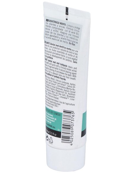 Dentifrico Menta Sin Fluor 75Ml. de Sante Naturkosmetik