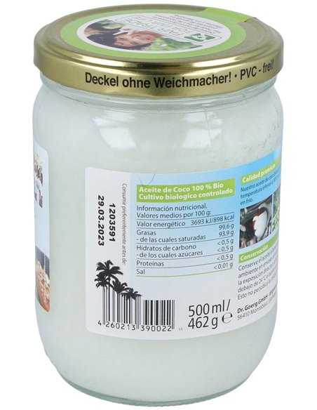 Aceite De Coco 500Ml. Bio de Dr. Goerg
