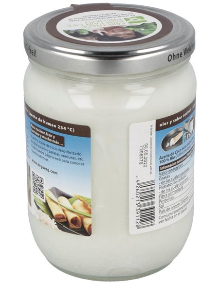 Aceite De Coco Premium Para Cocinar 500Ml. Bio de Dr. Goerg