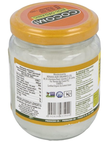 Aceite De Coco  Virgen 225Ml Bio de Cocomi