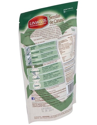 Semillas De Cañamo Peladas 225Gr. de Linwoods