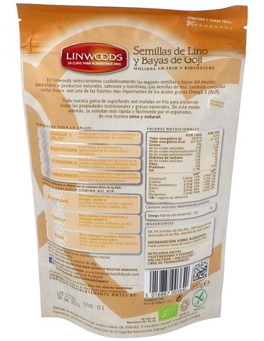 Semillas De Lino Y Goji Molidas En Frio 200Gr. de Linwoods