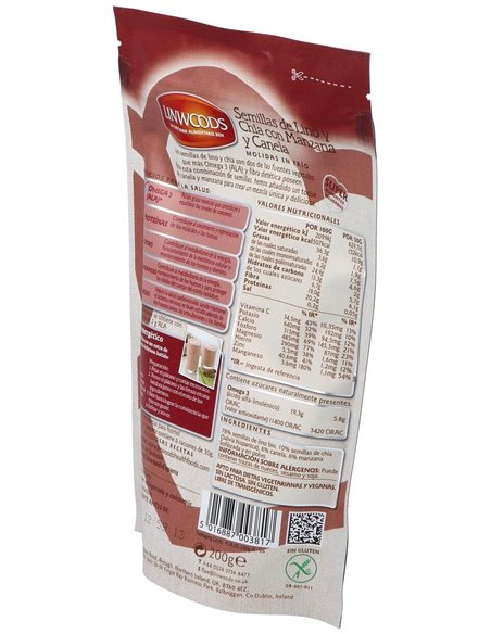 Semillas de Lino y Chía con Manzana y Canela Molidas  de Linwoods