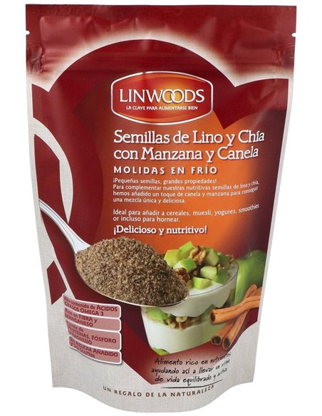 Semillas de Lino y Chía con Manzana y Canela Molidas  de Linwoods