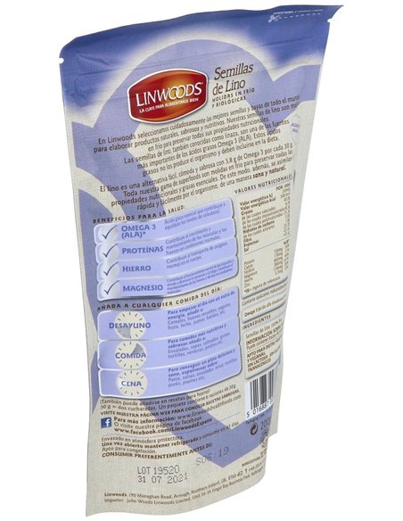 Semillas De Lino Molidas 200Gr. Bio de Linwoods