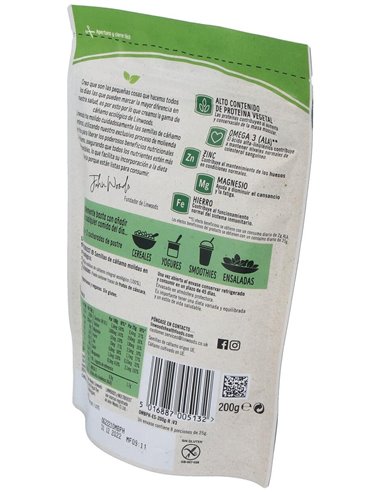 Semillas De Cañamo Molidas 200Gr. Bio de Linwoods