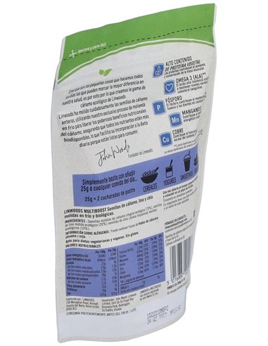 Semillas De Cañamo Molidas Lino Y Chia 200Gr. Bio de Linwoods