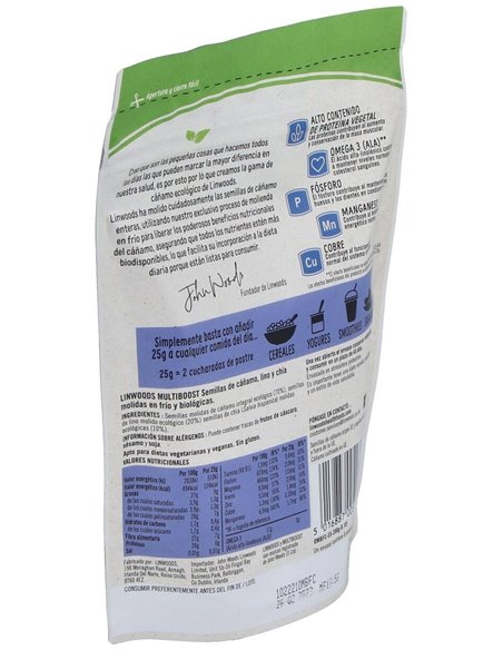 Semillas Molidas de Cáñamo, Lino y Chía Bio de Linwoods