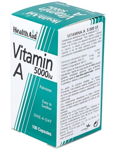 Vit A 5000Ui Con Vit D 400Ui 100Cap. Health Aid de Health Aid