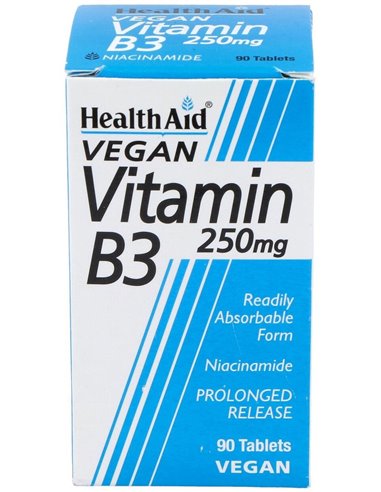 Vitamina B3 (Niacinamida) 250 Mg 90 Comp de Health Aid