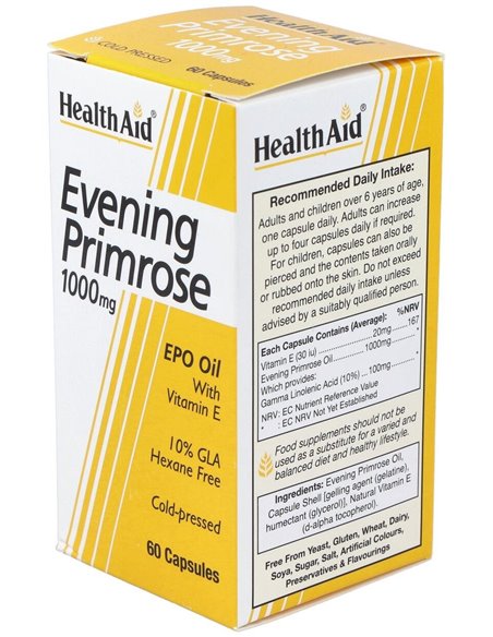 Aceite De Onagra 1.000 Mg 60 Cáps de Health Aid