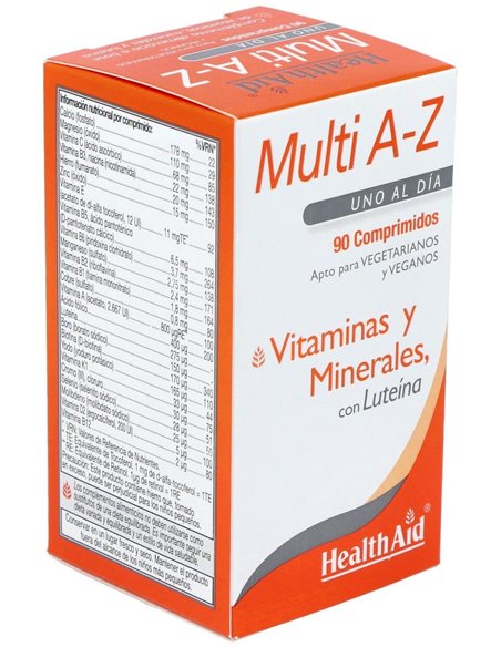 Multivit & Minerals A To Z 90Comp. Health Aid de Health Aid