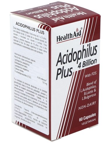 Acidophilus Plus 4 Billion 60Cap. Health Aid de Health Aid