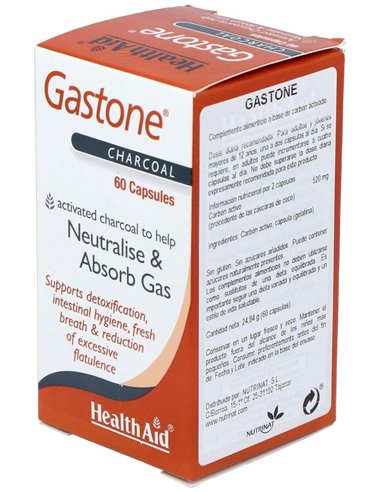 Gastone (Carbon Puro) 260Mg. 60Cap. Health Aid de Health Aid