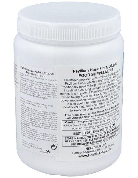Fibra De Cáscara De Psyllium  300 g de Health Aid