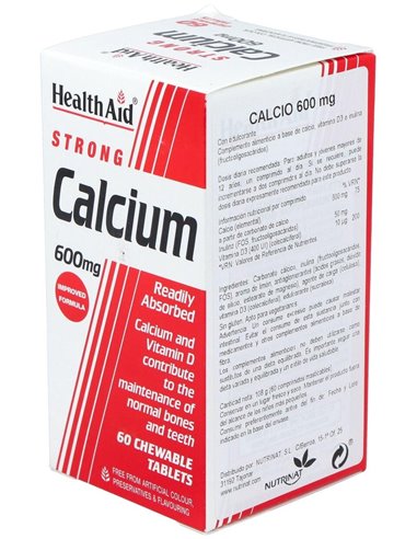 Calcio 600Mg. 60Comp. Mast. Health Aid de Health Aid